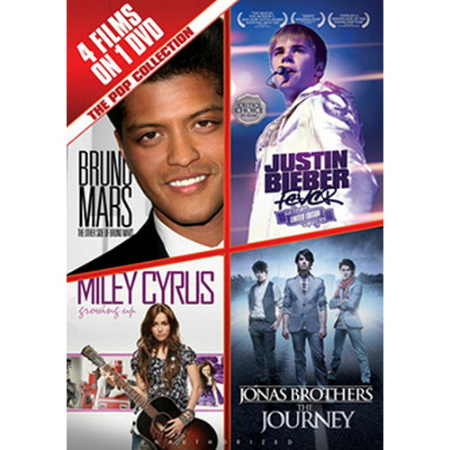 The Pop Collection: Bruno Mars  Justin Bieber  Miley Cyrus & The Jonas Brothers (DVD)