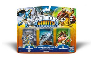 Skylanders Giants Figures - Battle Pack - Chop Chop  Shroom Boom & Cannon Piece (PS3  Xbox 360  Wii  WiiU  3DS)