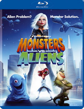 Monsters vs Aliens (with free 3D glasses) (Blu-Ray)