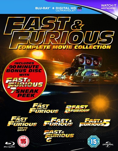 Fast And Furious 1-6 (Blu-ray)