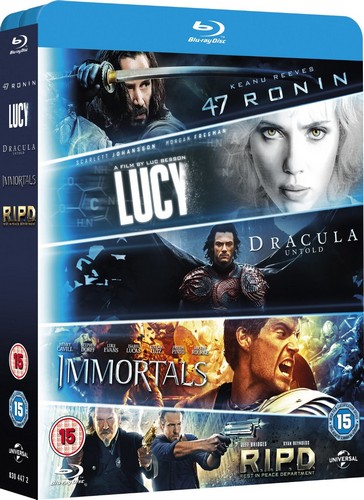 5-Movie Starter Pack: Lucy/Dracula Untold/47 Ronin/Immortals/R.I.P.D (Region Free) (Blu-ray)