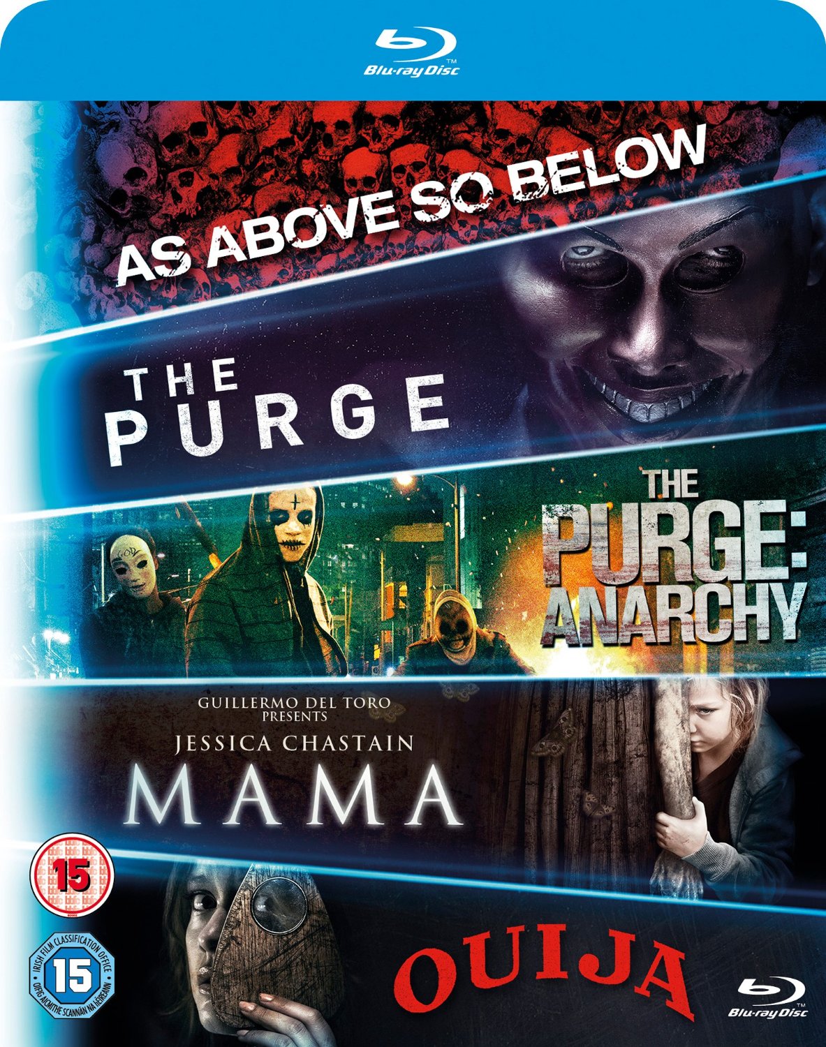 5-Movie Starter Pack: Mama/The Purge/Purge: Anarchy/OUIJA/As Above  So Below (Region Free) (Blu-ray)