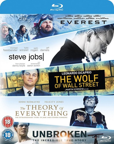 Everest/Steve Jobs/Wolf Of Wall Street/Theory Of Everything/Unbroken (Blu-ray)