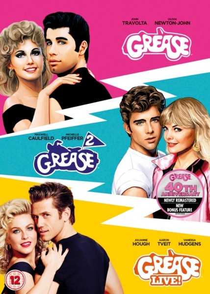 Grease 40th Anniversary Triple (Grease/Grease 2/Grease Live) [DVD] [2018]