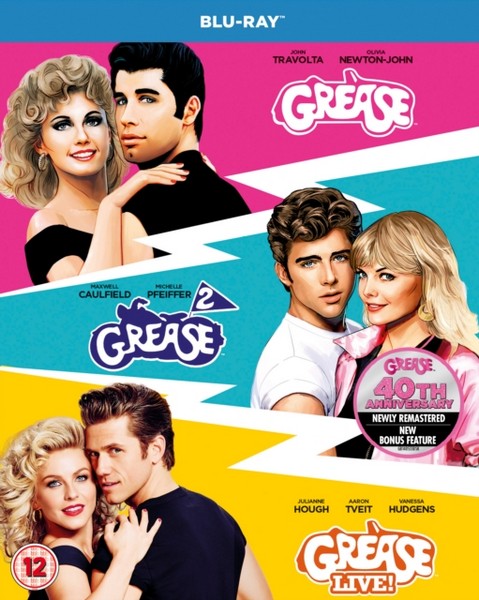 Grease 40th Anniversary Triple (Grease/Grease 2/Grease Live)  [2018] [Region Free] (Blu-ray)