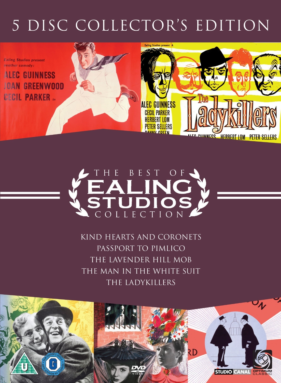 The Best Of Ealing Collection: Kind Hearts And Coronets/The Ladykillers/The Man In The White Suit/Passport To Pimlico/The Lavender Hill Mob (DVD)